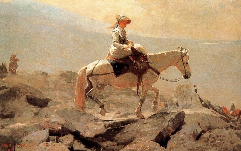 Winslow Homer Hakusan in horse riding trails oil painting picture